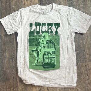 Megan Moroney  White Tee with Green Graphic